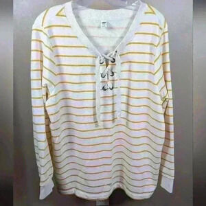 Womens XXL Long Sleeve Old  Navy Double Lace Peasant Top